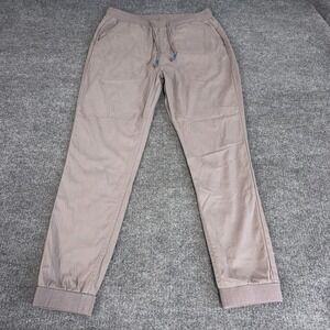Mugsy Slaters Pants Mens Large Gray Classic Jogger Drawstring Stretch Drawstring